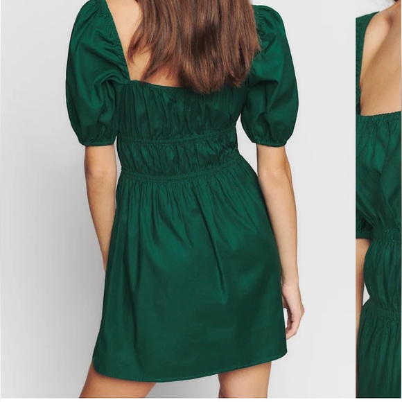 Reformation Woods Dress Emerald - Size M - Picture 7 of 7
